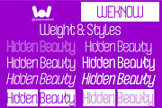 Hidden Beauty font, a Sans Serif Font by weknow (Thumbnail 7 of 8)