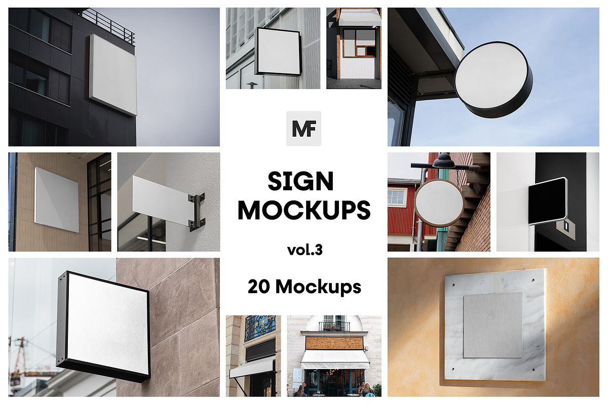Signage Mockups vol.03 - Advertising, an Advertising Mockup by MockupForest (Photo 1 of 11)