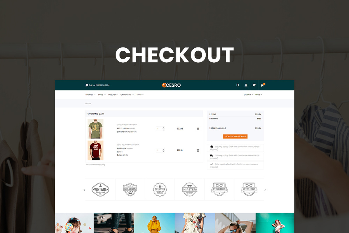 Cesro - PrestaShop T-shirt Shop, a Bootstrap Template by Pichforest Studio (Photo 4 of 10)