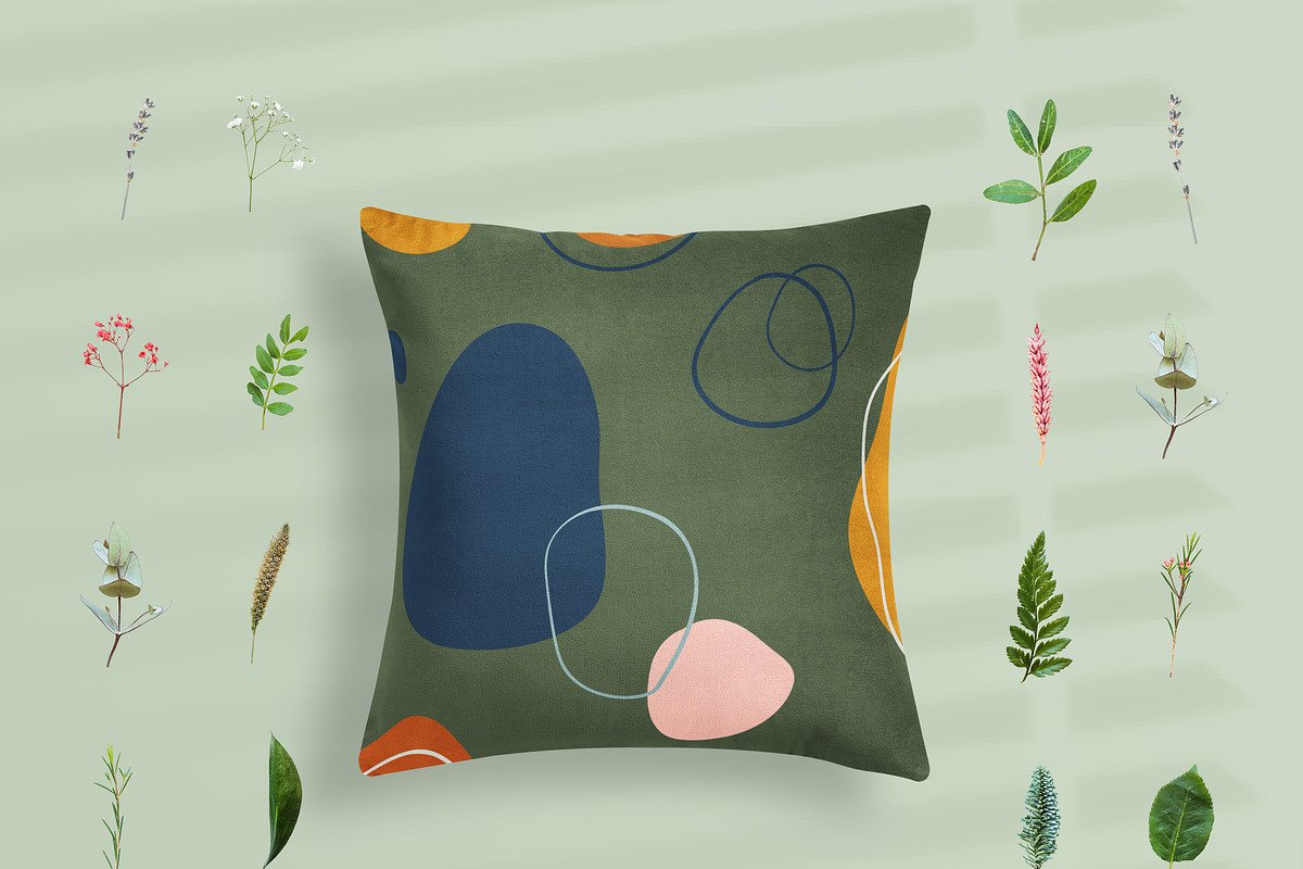 Pillows vol.4: with floral elements, a Print Template by Mocca Mockups Store (Photo 10 of 29)