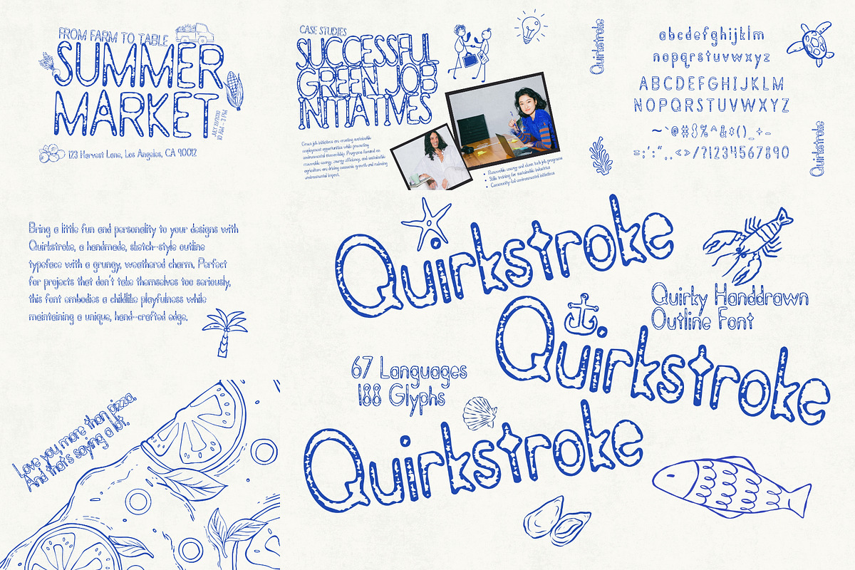 Outline Font Bundle - 34 Fonts!, a Sans Serif Font by HipFonts (Photo 9 of 17)
