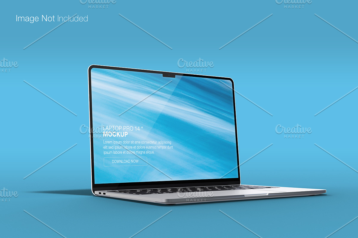 Realistic macbook pro 14 inch mockup, a Mac Mockup by Raihan Rahman (Photo 6 of 21)