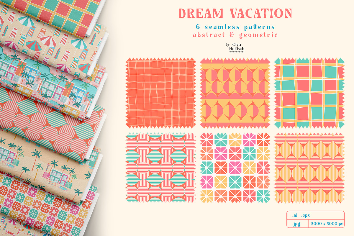 Dream Vacation Vector Collection, a Seasonal Illustration by Olya Haifisch (Photo 5 of 12)