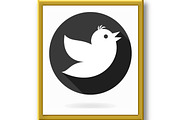 Flying Bird Vector Flat Icon, an Outline Icon by FineArtStudio (Thumbnail 3 of 3)