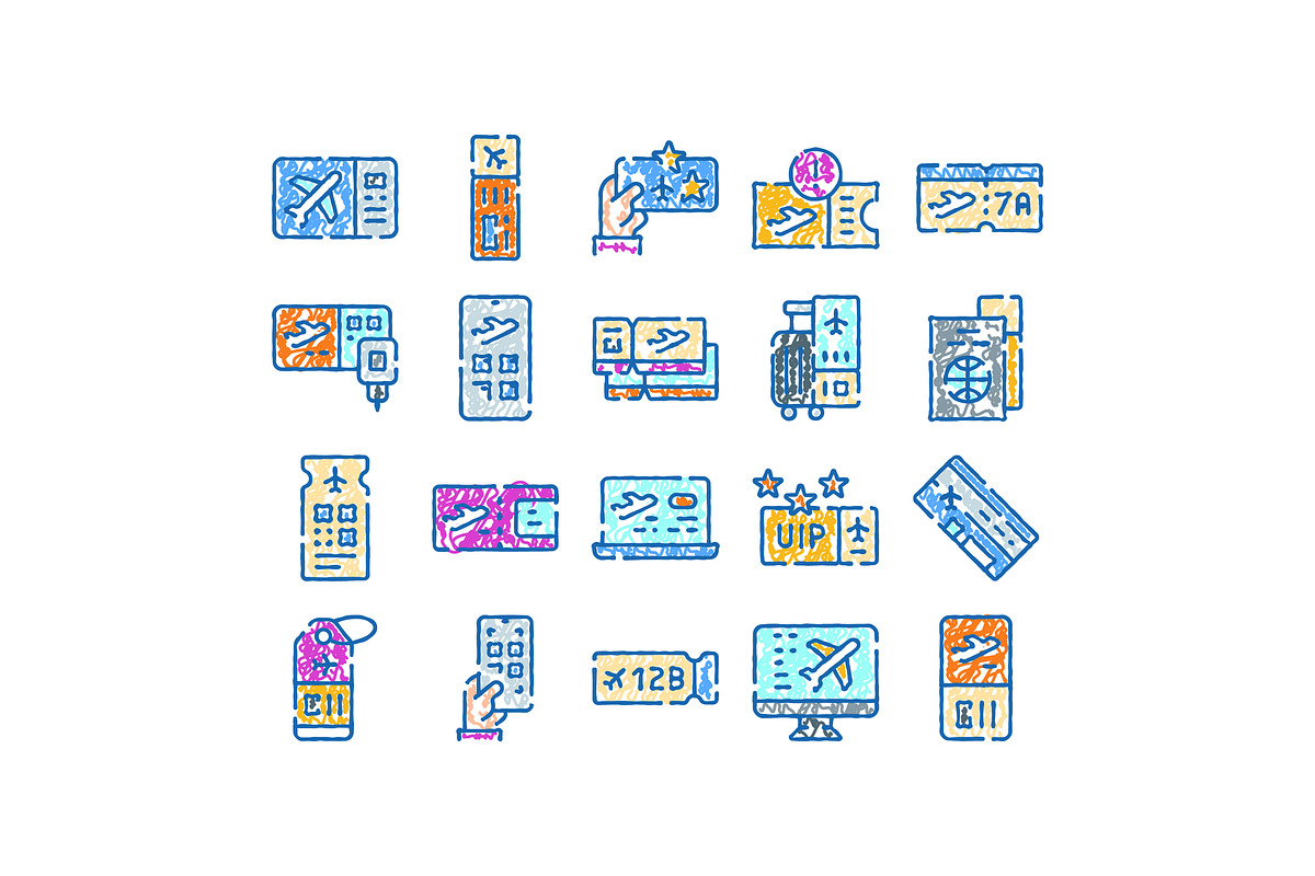 Air travel flight ticket boarding, an Object Graphic by pikepicture (Photo 1 of 3)