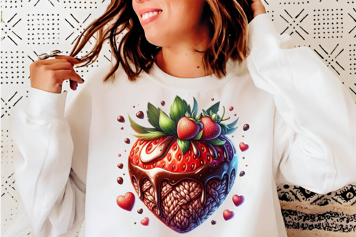 Crochet Valentine Strawberry Bow PNG, an Illustration by SinaCreation (Photo 10 of 11)