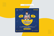 School Admission Social Media Banner, a Social Media Template by taieefbakshi (Thumbnail 1 of 2)