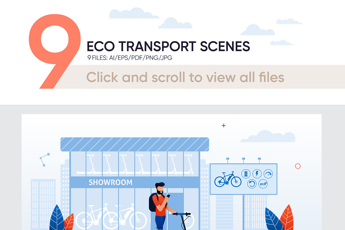 Eco Transport Flat Collection, a Websites & App Template by PavelVinnik (Photo 2 of 3)