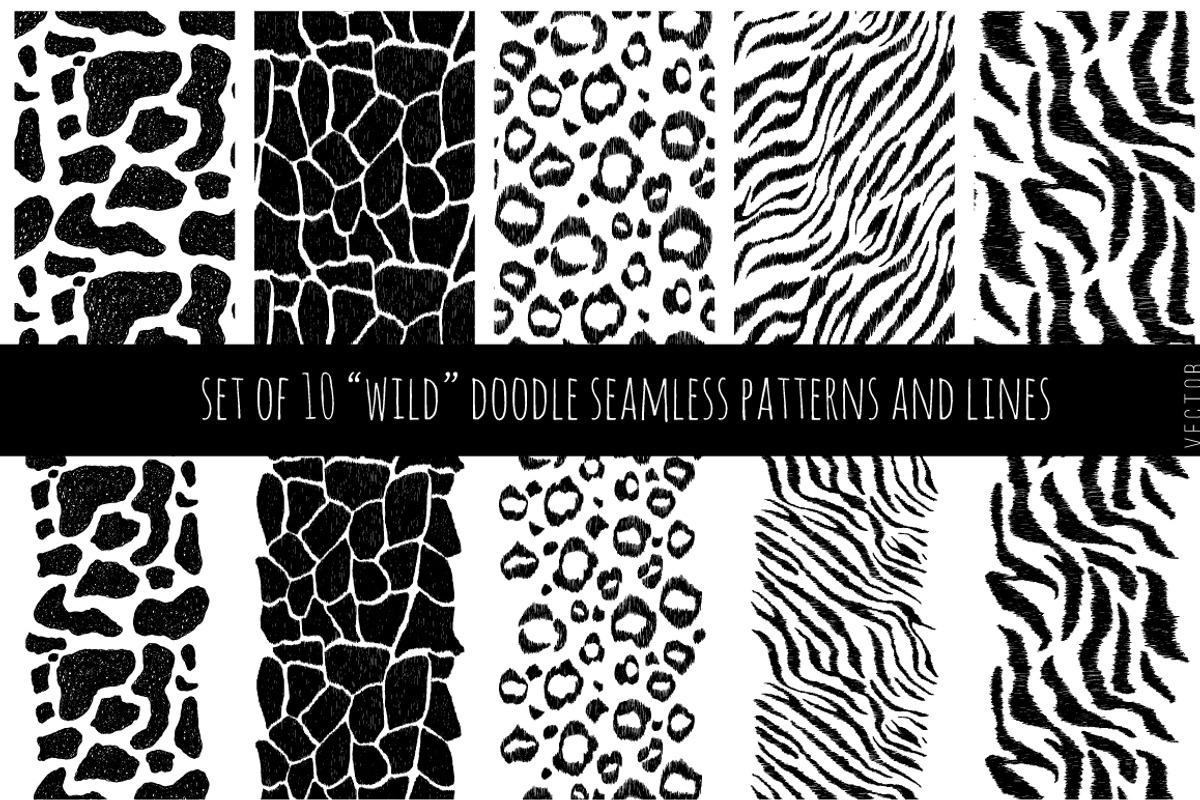 Set of "wild" patterns and borders