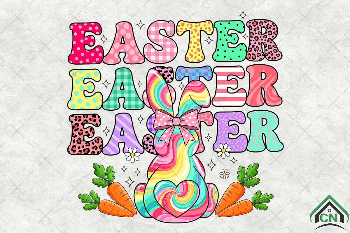 Happy Easter Png, Easter Bunny Png, an Illustration by Craft Nest (Photo 2 of 6)