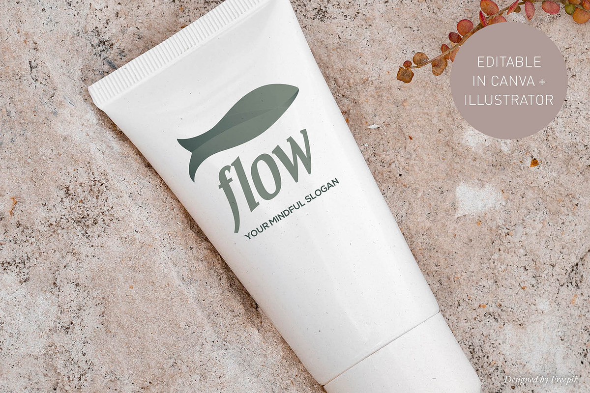 Fluent Brand Mark | Canva & AI, a Branding & Logo Template by Elibee (Photo 4 of 6)