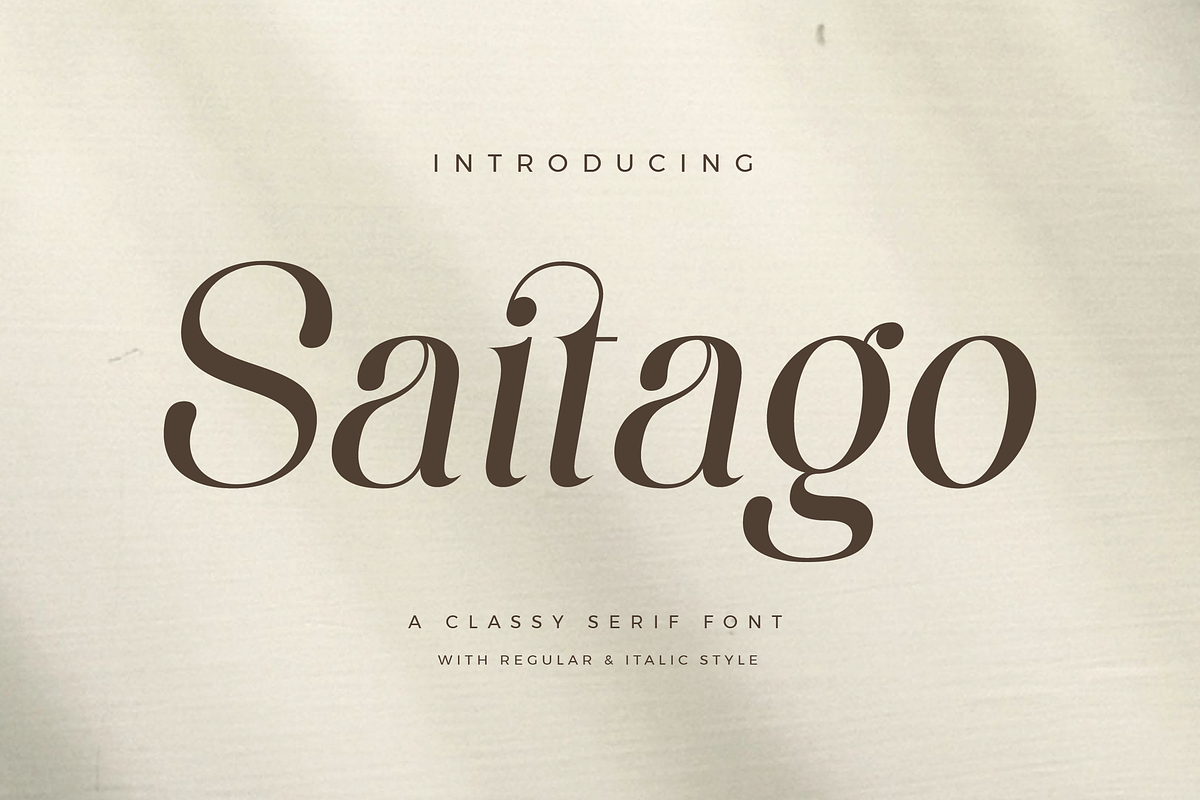 Saitago - Classy Serif Font, a Serif Font by Aqeel_Art (Photo 1 of 9)