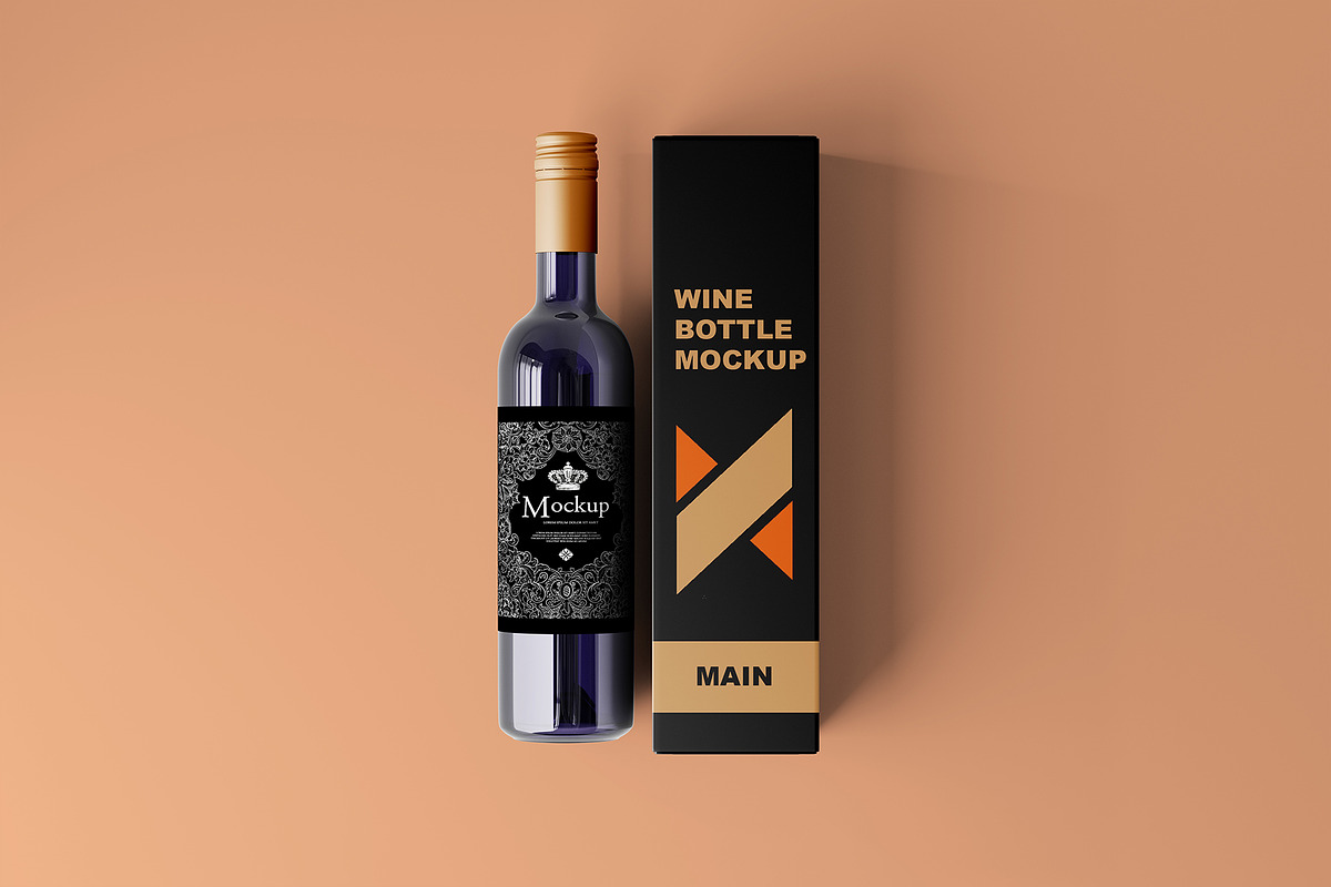 Wine Bottle Mockup, a Product Mockup by GraphicsPixel (Photo 4 of 7)