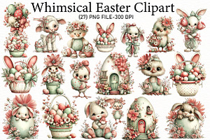 Whimsical Easter Clipart, an Illustration by Designworld