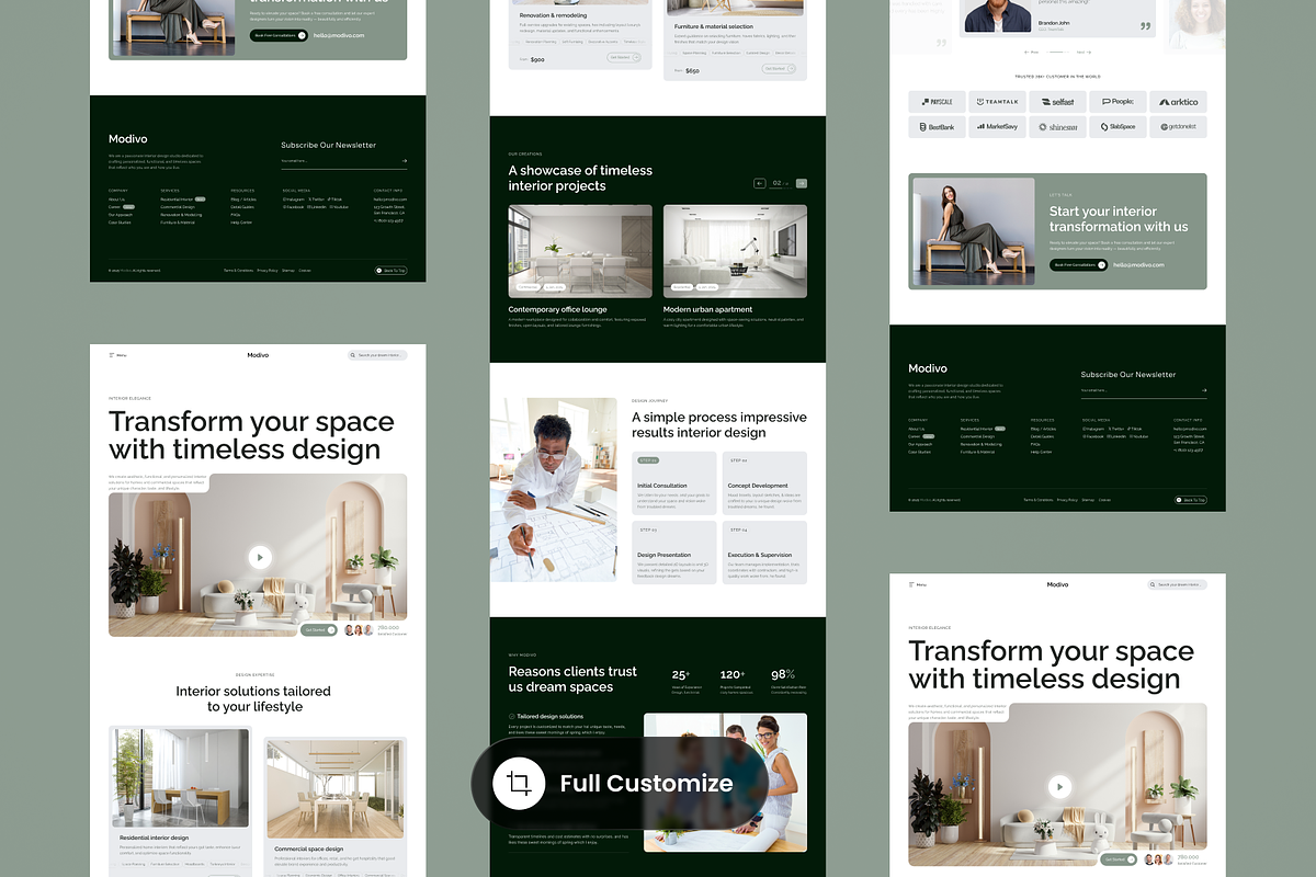 Modivo-Interior Design Landing Page preview 3