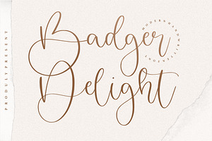 Badger Delight - Modern Handwritten