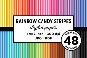Candy Stripes Seamless Patterns, a Pattern Graphic by Running With Foxes (Thumbnail 1 of 7)