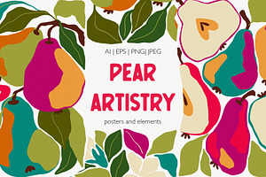 Pear Market Vector set