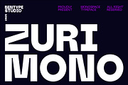 Zurimono - Monospaced Display, a Sans Serif Font by Bentype Studio (Thumbnail 1 of 7)
