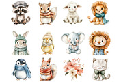 Watercolor Baby Animals Clipart, an Illustration by Design Market (Thumbnail 4 of 5)