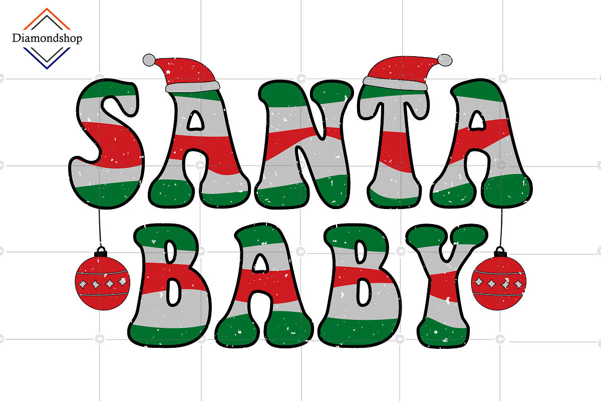Retro Christmas Sublimation Bundle, a Decorative Illustration by DiamondShop (Photo 7 of 11)