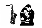 Saxophone Music Love Vector Bundle, an Illustration by Designs_River (Thumbnail 41 of 51)