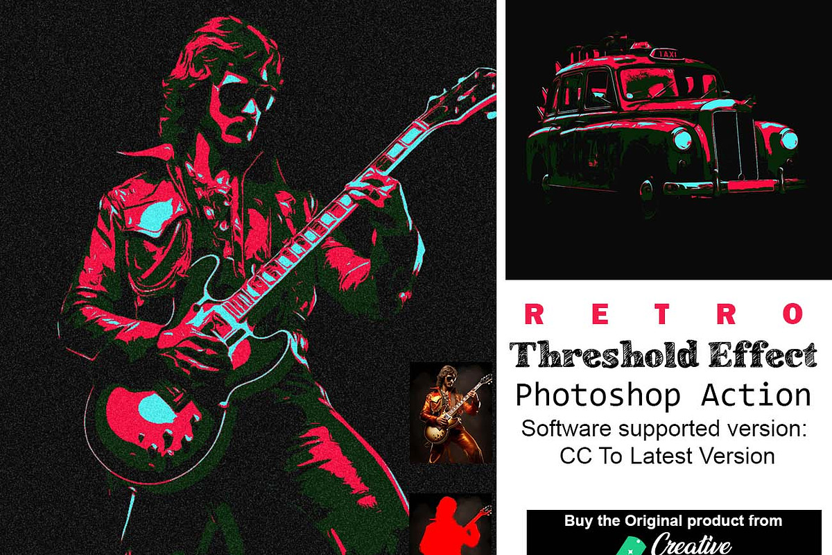 Retro Threshold Effect Ps Action, an Action Add-On by Studio Retouch (Photo 2 of 18)