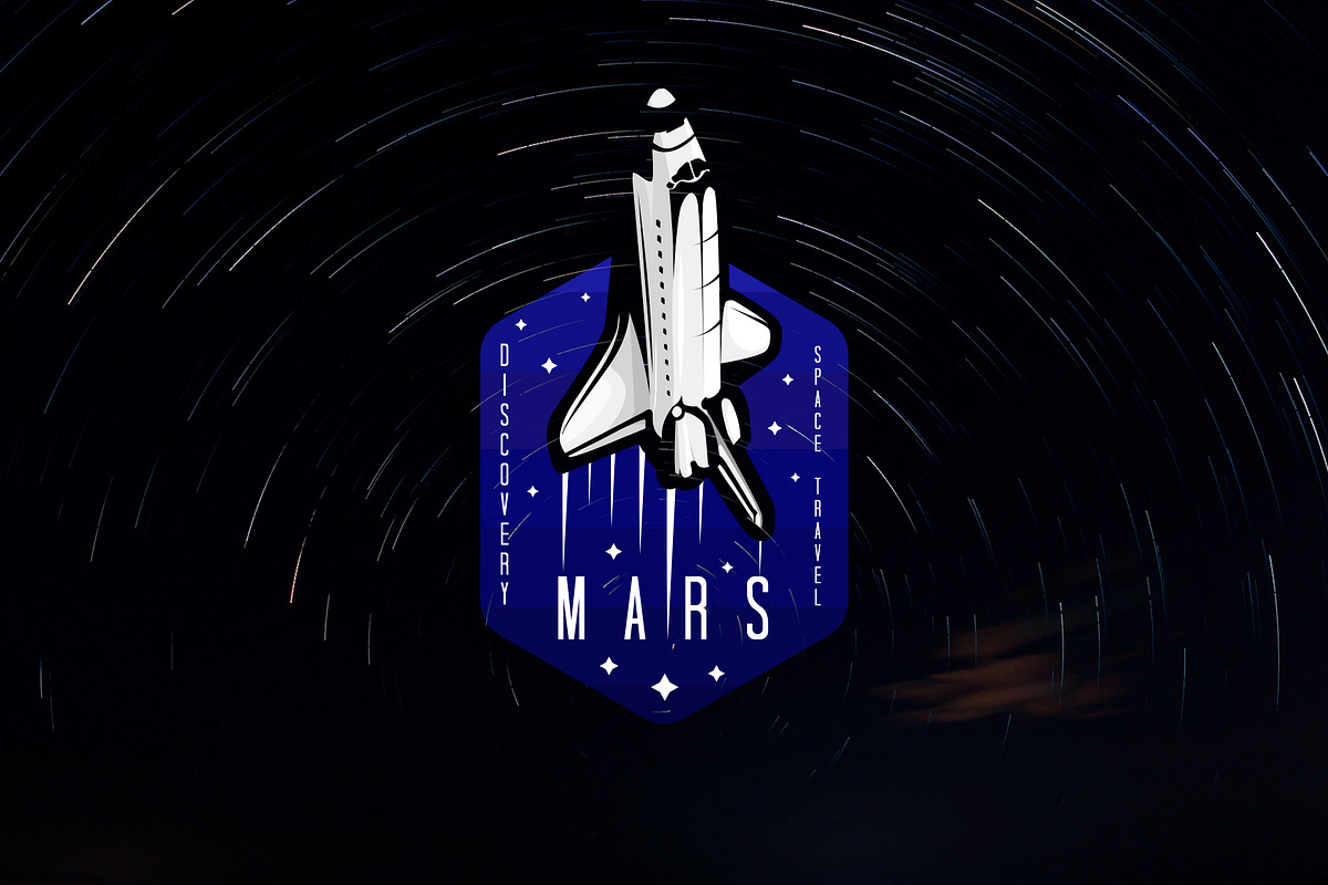 16 Space (Mars Themed) Logos, a Branding & Logo Template by Roman Paslavsky (Photo 7 of 8)