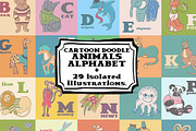 Cartoon vector animals alphabet., an Animal Illustration by Nata Savina Art (Thumbnail 1 of 4)