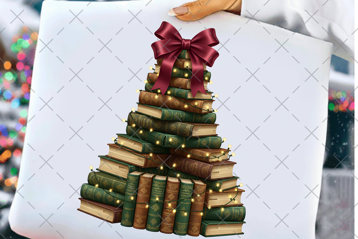 Christmas Book Tree Xmas Teachers, an Illustration by Craft Nest (Photo 4 of 6)
