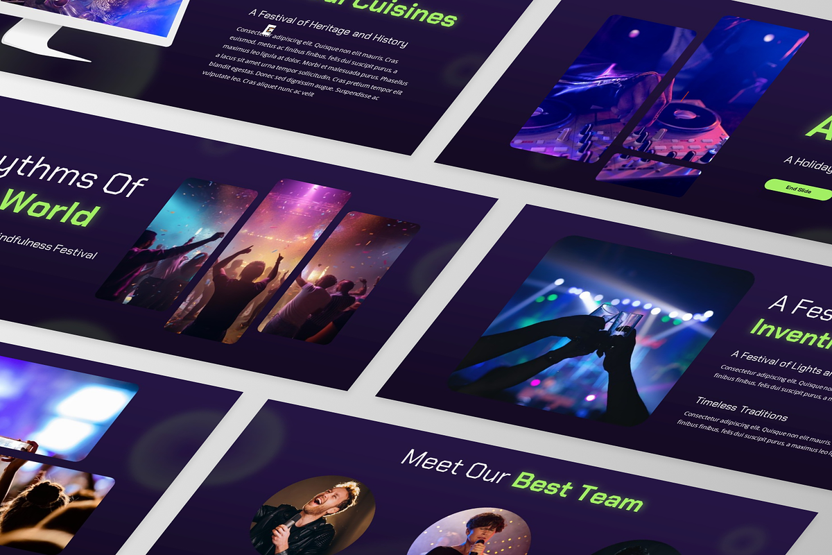 Proposal Festival Google Slide, a Presentation Template by GraphauseProject (Photo 4 of 8)