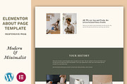 About Page Elementor Template for WP, a Websites & App Template by Eva Cogollos Studio (Thumbnail 1 of 5)