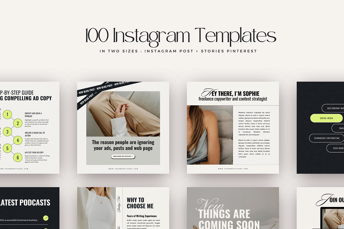 Canva Copywritting Kit Sophia, a Social Media Template by Lovely Confetti (Photo 2 of 9)