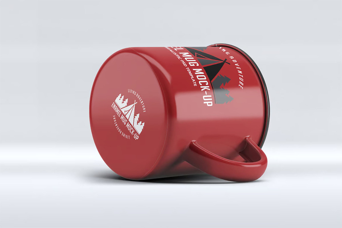 Enamel Mug Mock-Up, a Cups & Container Mockup by DesignRushMarket (Photo 5 of 7)