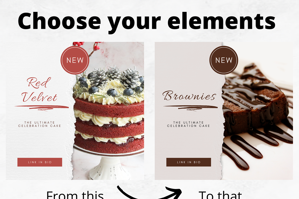 32 CAKE Instagram Canva Templates, a Social Media Template by Talipic Designs (Photo 5 of 7)