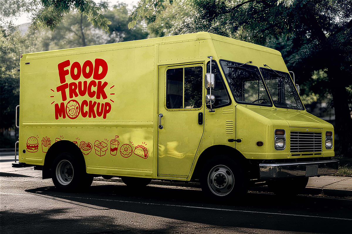 Food Truck Mockup, an Advertising Mockup by Pitchlook.Studio (Photo 3 of 4)