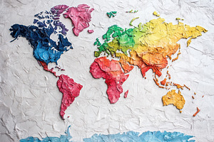 Eye catching world map wallpaper, a Photo by Pavel_design