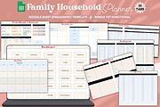 Spreadsheet Family Household Planner, a Templates & Theme by bellaROSEworkshop (Thumbnail 1 of 6)