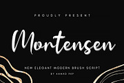 Mortensen - Modern Brush Font, a Script Font by Ahmad Pkp Studio (Thumbnail 1 of 9)