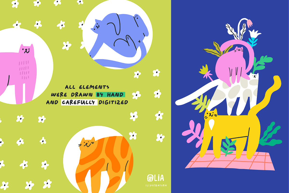 Cats & Spaces | 100% hand drawn, an Animal Illustration by Olia (Photo 10 of 12)