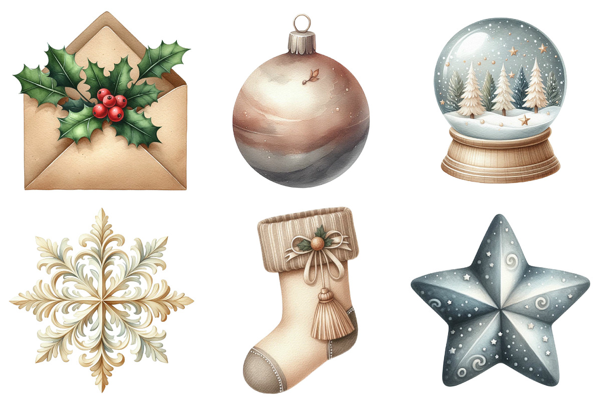 Neutral Christmas Clipart, an Illustration by Daily.Designs (Photo 2 of 5)