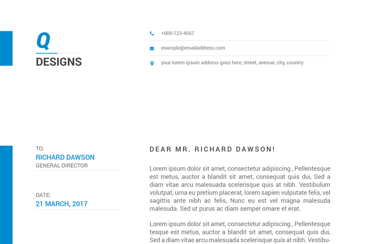 Modern Letterhead, a Stationery Template by Mr-Template (Photo 2 of 7)