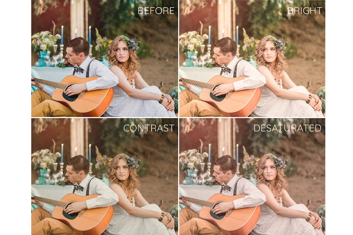 Boho wedding Lightroom presets, an Action Add-On by GDR Design (Photo 5 of 5)