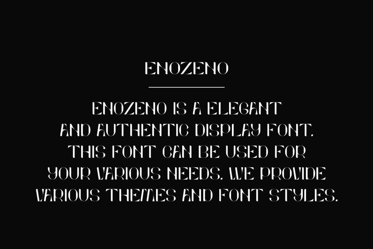 Enozeno - Elegant Font, a Sans Serif Font by Iqsiart Studio (Photo 4 of 6)