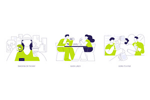 Urban meal isolated cartoon vector, a Person Illustration by Visual Generation
