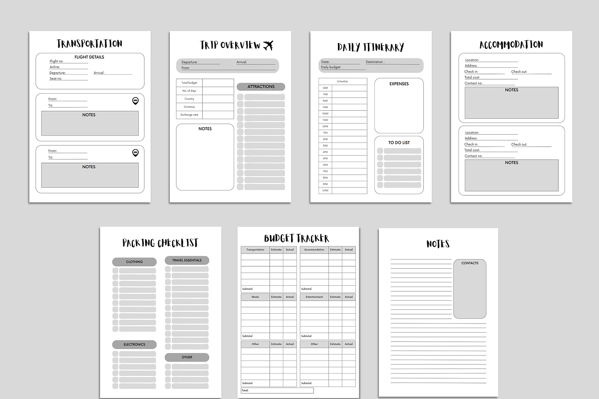 Travel Planner, a Stationery Template by Simple Projects (Photo 2 of 3)