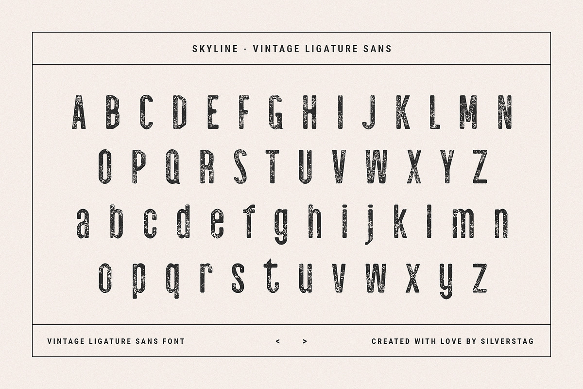 skyline - vintage ligature sans font, a Sans Serif Font by SilverStag Type Foundry (Photo 11 of 16)
