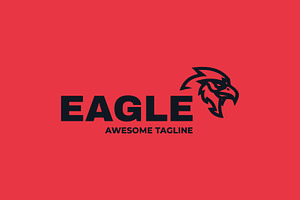 Eagle Line Art Mascot Logo, a Branding & Logo Template by Artnivora.Std