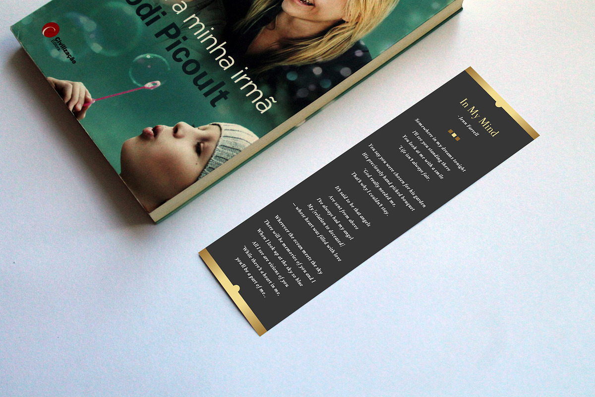 Remember Gold Funeral Bookmark, a Card Template by Godserv Designs (Photo 3 of 10)