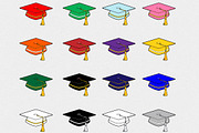 Graduation clipart - caps/diplomas, an Illustration by Laureling Studios (Thumbnail 2 of 3)